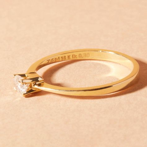 Anillo Oro Amarillo 18kt Diamantes 1x30 Pts | Danielle Costantini-1