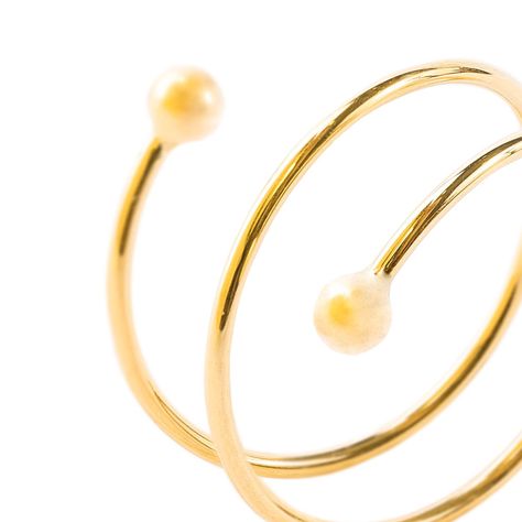 Anillos de oro 18kt Modelo Espiral con Punticos-1