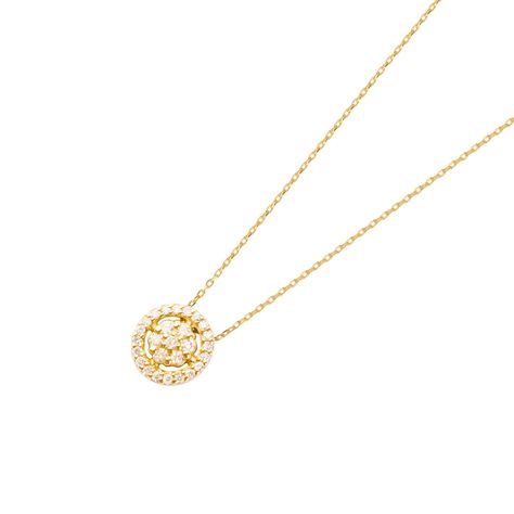 Collar de Oro 18kt con Diamantes 16puntos Modelo Corte Brillante-0