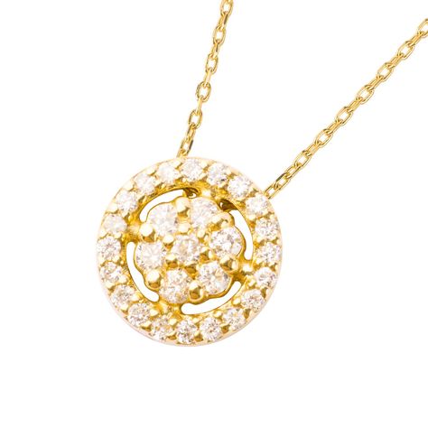 Collar de Oro 18kt con Diamantes 16puntos Modelo Corte Brillante-1