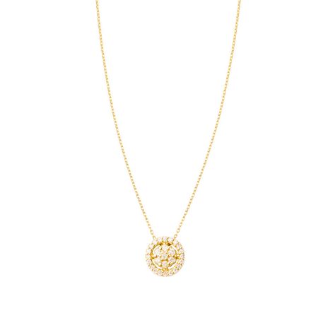 Collar de Oro 18kt con Diamantes 16puntos Modelo Corte Brillante-2