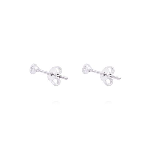 Aros de Oro Blanco 18kt Punto de Luz con Diamante 6Pts-0