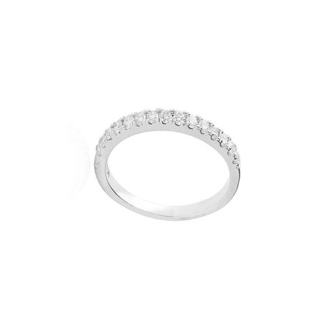 Anillo Oro Blanco 18kt Riel con Diamantes de 34 Pts-2