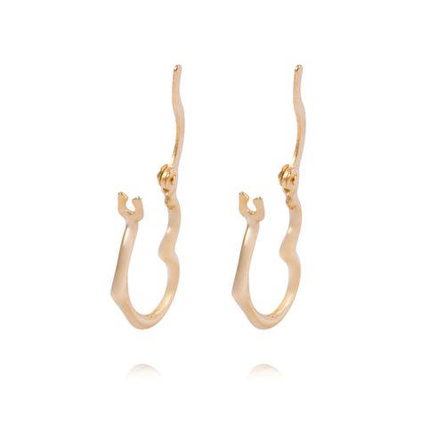 Aros Oro Amarillo 18kt Argolla Forma Corazón-2