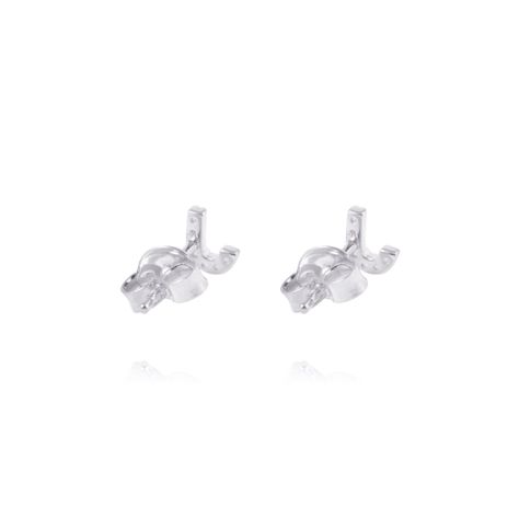 Aros de Plata Esterlina 925 Letra J-2
