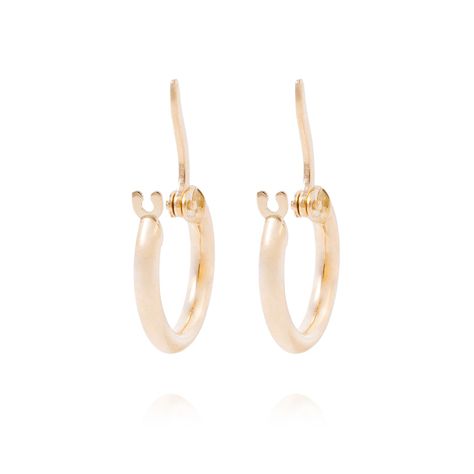 Aros de Oro 18kt Argollas Pequeña Lisa AUA-2