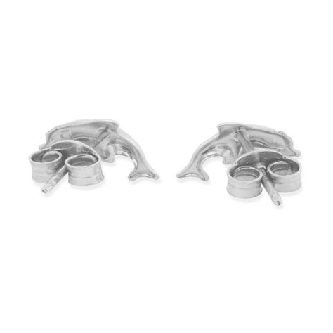 Aros de Plata Esterlina 925 Delfín Figura-2