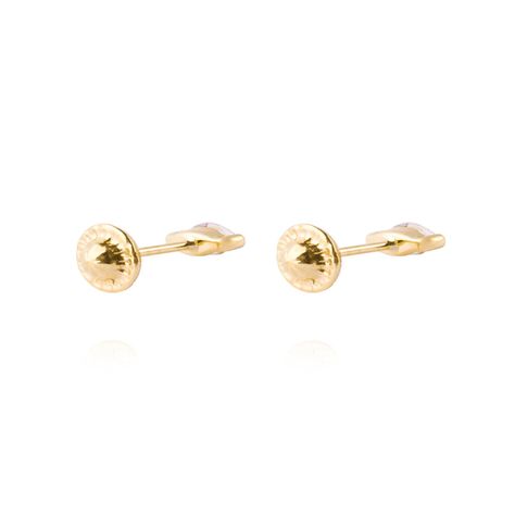 Aros de Oro 18kt Modelo Piedra Ovalado-1