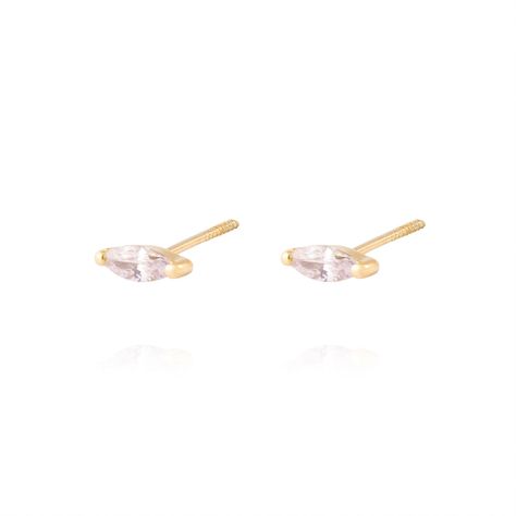 Aros de Oro 18kt Modelo Piedra Ovalado-2