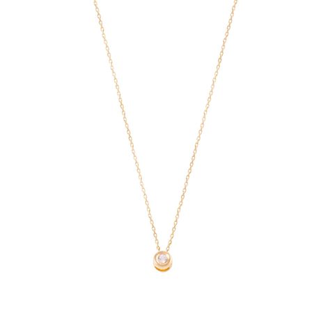 Collar Oro Amarillo de 18kt Modelo Punto de luz central-0