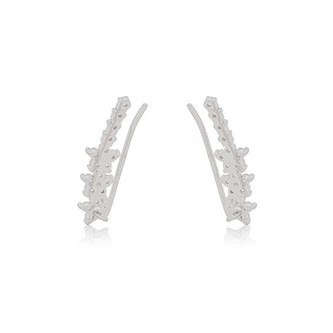 Aros de Plata Esterlina 925 Estrella con Circonita-2