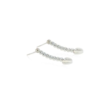 Aros de Plata Esterlina 925 Corazón Colgante Circonitas-1