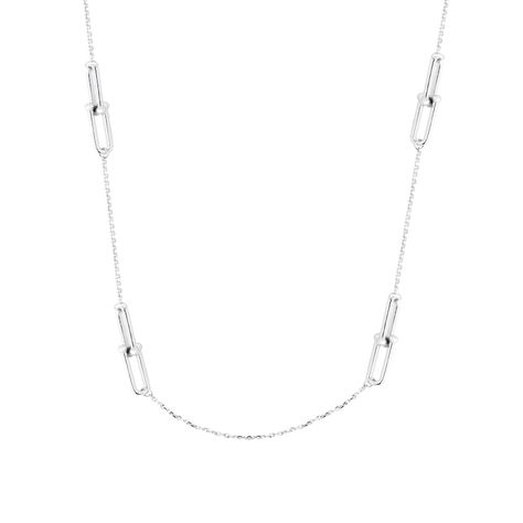Collar de Plata Esterlina 925 Cuatro Enlazados-0