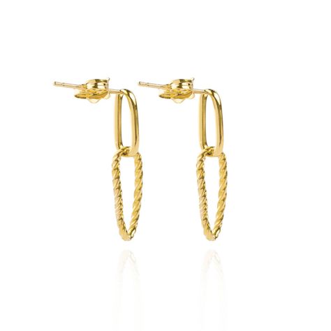 Aros de Oro 18kt Eslabón cordón-1