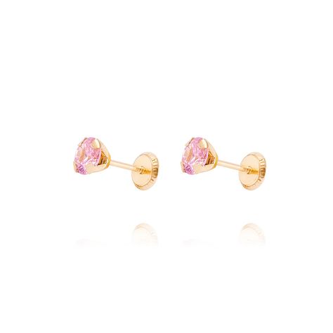Aros de Oro 18kt Rosa Francia 5mm-0