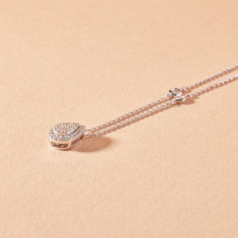 Collar de Oro Blanco 18kt Diamantes 28 Pts  - By Danielle Costantini-1