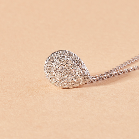 Collar de Oro Blanco 18kt Diamantes 28 Pts  - By Danielle Costantini-2