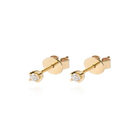 Aros de Oro 18kt con Diamantes 10pts total SI/H Oro Amarillo-0