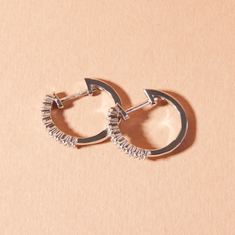 Aros de Oro 18kt Diamantes 37 Pts es G/VS Corte Brillante-1