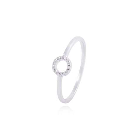 Anillo de Oro 18kt círculo de diamantes-0