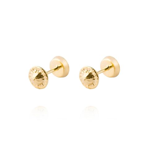 Aros de Oro 18kt Circulo Rosa Francia 5mm-2