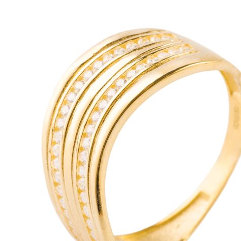 Anillos de Oro 18kt Modelo Ovalado con Circón-1