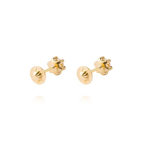 Aros de Oro 9kt Circon 4mm 6 Grifas-2
