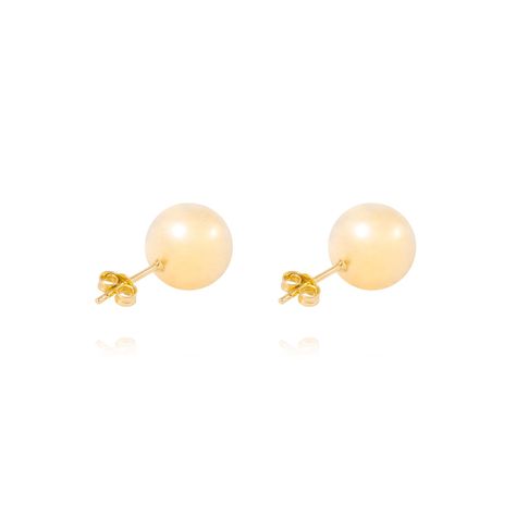 Aros de Oro 18kt Bolita de 10mm-2