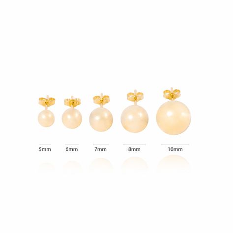 Aros de Oro 18kt Bolita de 10mm-3