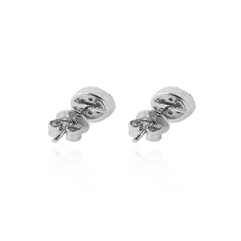 Aros de Oro Blanco 18kt con Diamantes 27pts total SI/H-1