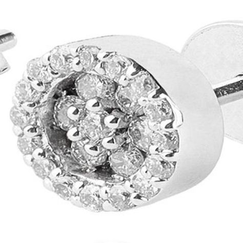 Aros de Oro Blanco 18kt con Diamantes 27pts total SI/H-2