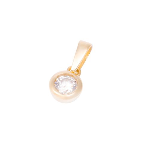 Colgante de Oro de 18kt Circonita punto de luz-0