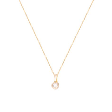 Colgante de Oro de 18kt Circonita punto de luz-2