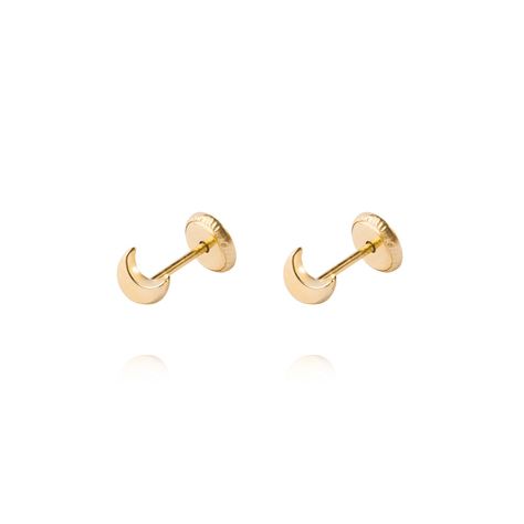 Aros de Oro 9kt Media Luna-0