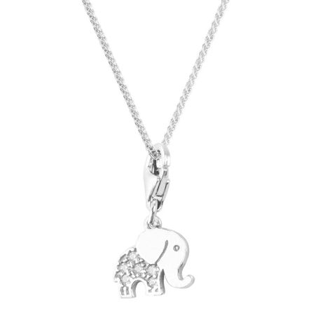 Colgante de Plata Esterlina 925 Elefante Circonita-2