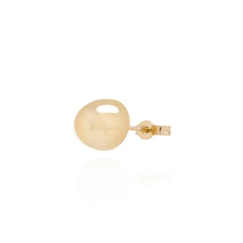 Aros de Oro 18kt Media Bolita 8,0mm Tornillo Mariposa-0