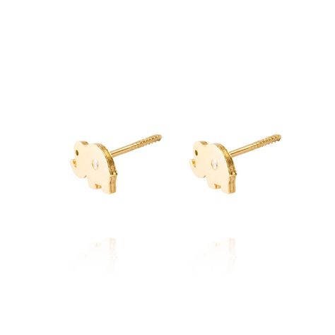 Aros de Oro 18kt Modelo Elefante chico-1