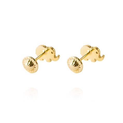 Aros de Oro 18kt Modelo Elefante chico-2