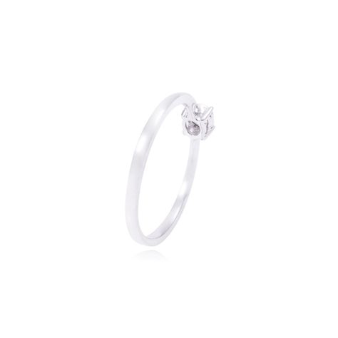Anillo Compromiso de Oro de 18kt Solitario 3 puntos de diamante-2