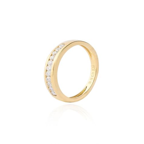 Anillo Oro Amarillo 18kt Diamantes de 26 Pts-0