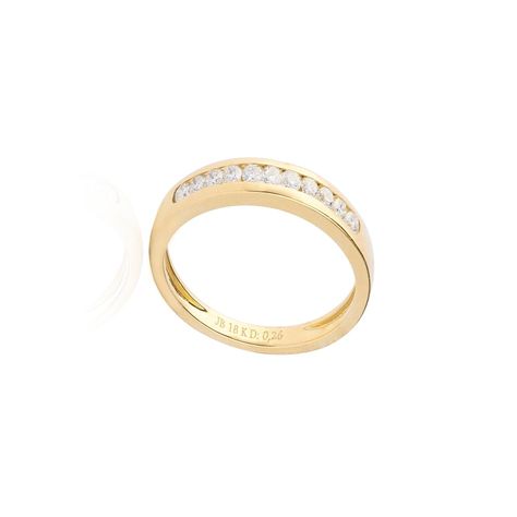 Anillo Oro Amarillo 18kt Diamantes de 26 Pts-2