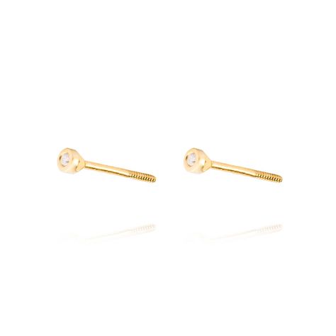 Aros de Oro 18kt con Diamantes Punto de Luz 4pts total SI/H-1