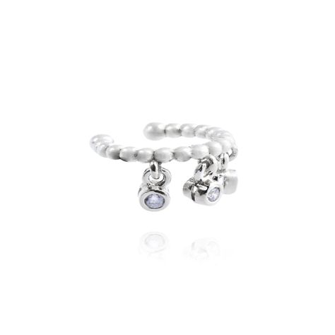 Aros de Plata Esterlina 925 Bolitas Circon Individual-2