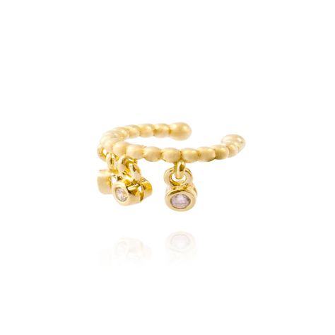 Aros de Plata Esterlina 925 Bolitas Individual Revestido en Oro 18kt-0