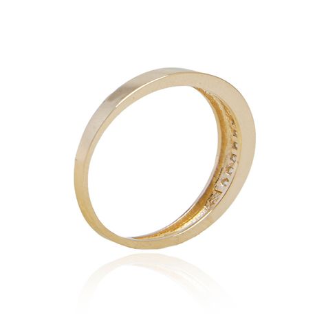 Anillo Compromiso de Oro 18Kt Cintillo Alto Circones-1