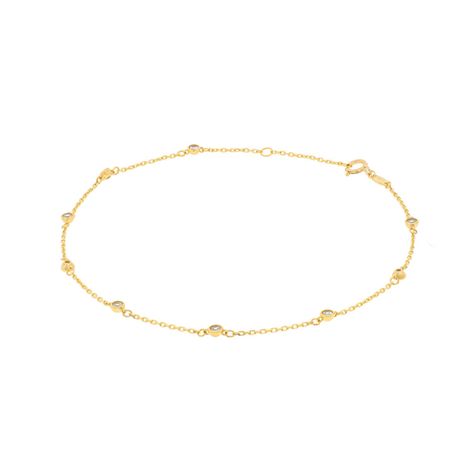 Tobillera de Oro 18kt Circones.-1