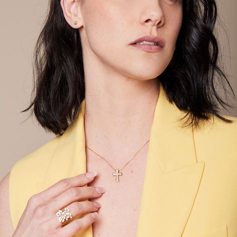 Collar Oro 18kt Diamantes Cruz 55Pts | Danielle Costantini-3
