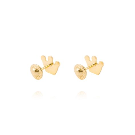 Aros de Oro 18kt Corona con Nacar. Abridor-2