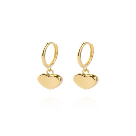 Aros Oro Amarillo 18kt Corazón Colgante-0
