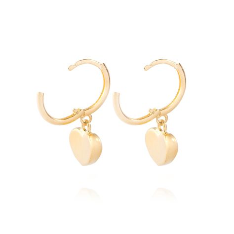 Aros Oro Amarillo 18kt Corazón Colgante-2